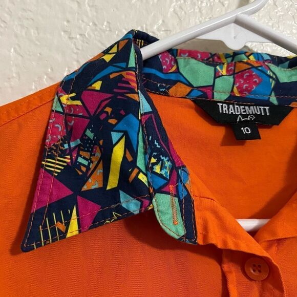 Workwear Hi Visibility Railroad Saftey Shirt Button Down Neon Orange Reflective - Picture 7 of 15